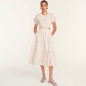 J.crew Side-cutout cotton poplin dress in meadow floral